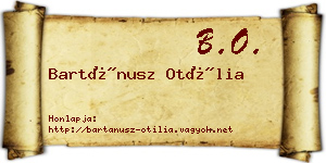 Bartánusz Otília névjegykártya